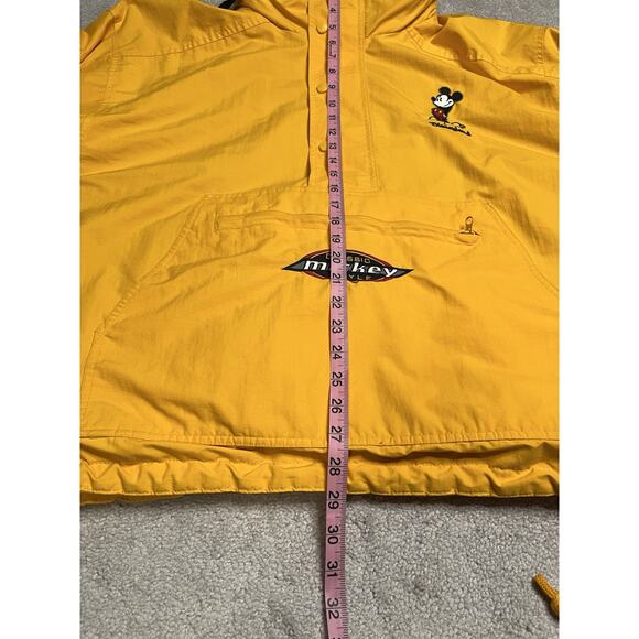 Vintage Disney Store Classic Mickey Mouse Style Yellow Puffer Jacket Size Large - Picture 6 of 11